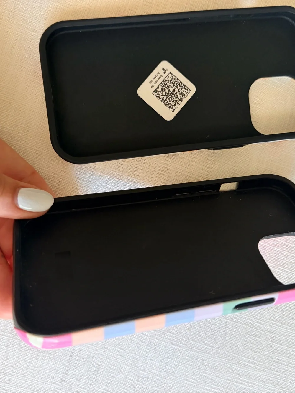 Bundle of 2 iPhone 15 Hybrid Hard Shell Cases, Bon Appetit Amalfi Coast and Rain